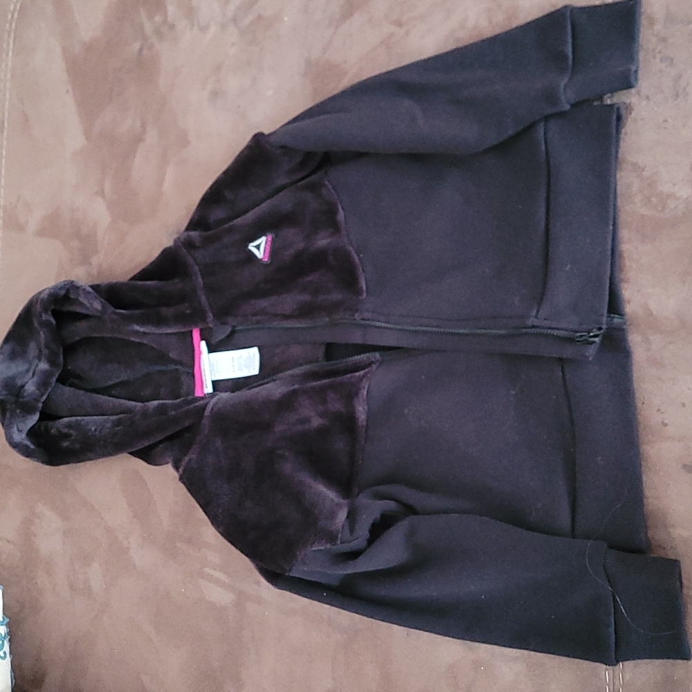 Girls zipp up hooded sweatshirt